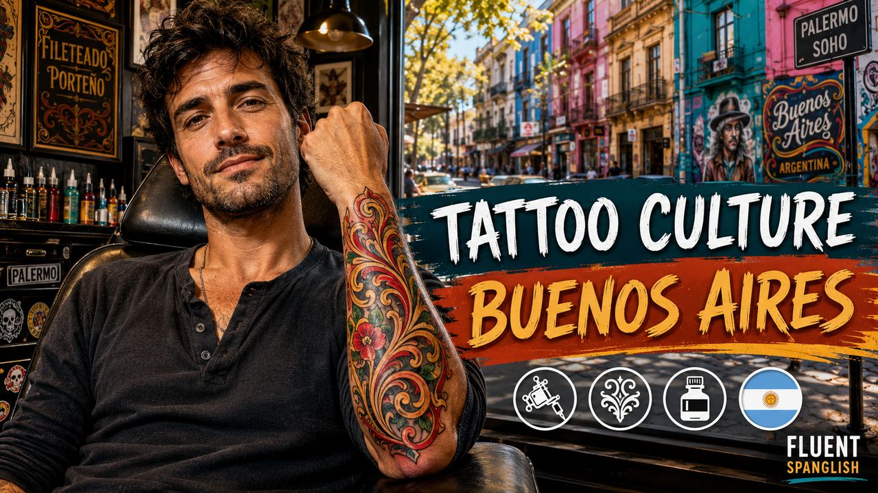 Learn Spanish for Tattoo Studios — la tatuador, la plantilla, el curado