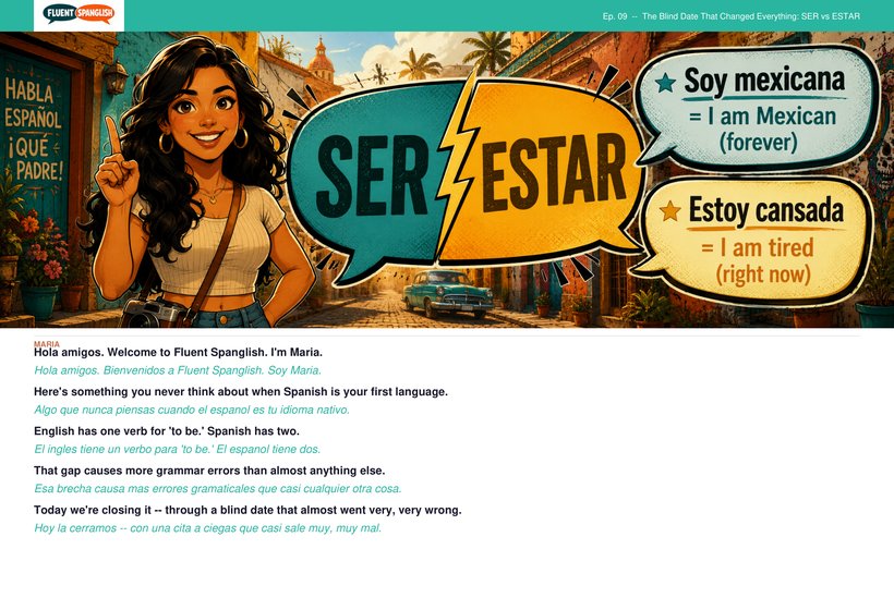 Practice Spanish SER vs ESTAR — Every Rule You Need — comic book preview