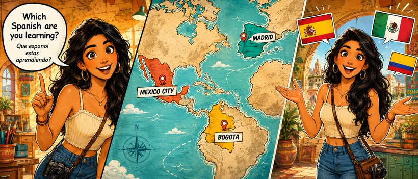 Spanish Quirks Spain vs Mexico vs Colombia — comic book preview