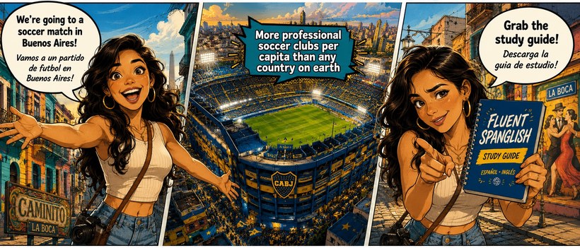 Learn Soccer Spanish -- Match Day in Buenos Aires — comic book preview