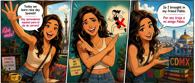 Learn Spanish for Running: Race Day Vocab in Mexico City — comic book preview
