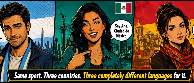 Sports Slang in Spanish: Argentina vs Mexico vs Spain — comic book preview