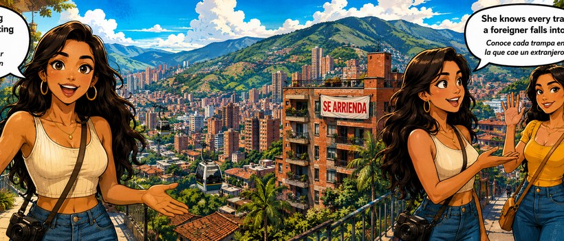 Learn Spanish to Rent an Apartment in Medellín — comic book preview